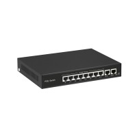 8 port POE network switch with 2 gigabit uplink port