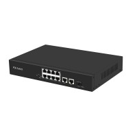 8 port POE switch with 2 gigabit RJ45 1 SFP uplink port