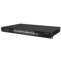 24 port poe switch with 2 gigabit combo uplink